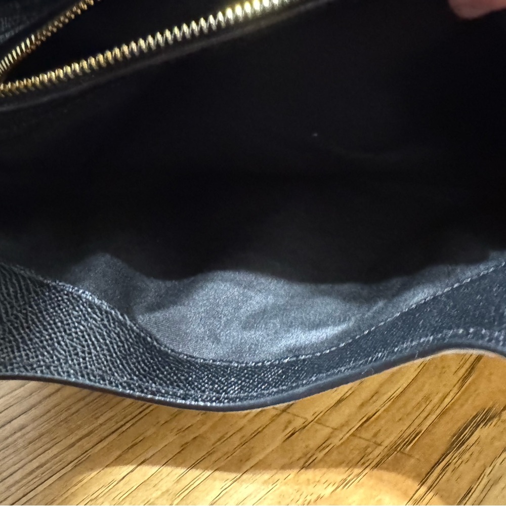 Coach Black Leather Shoulder Bag with Gold Hardware - Picture 10 of 11